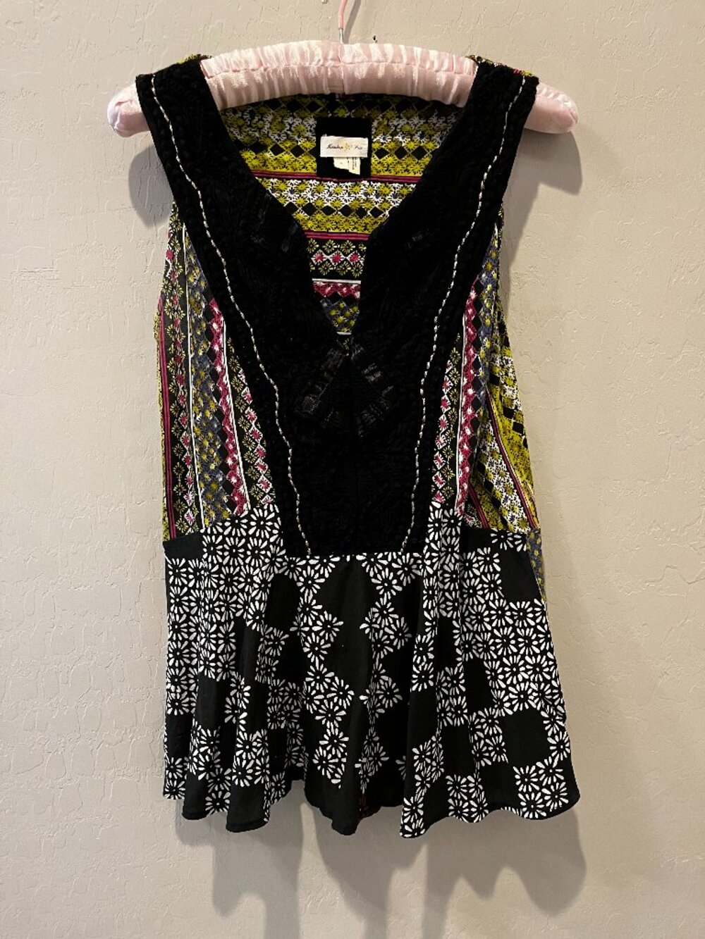 Anthropologie Meadow Rue Sleeveless Peplum Tank Top Size Small